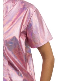 IRIDESCENT PINK JACKET AND SHORT SET 2 PIECES L