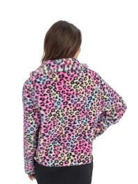 JACKE BEDRUCKT LEOPARD MEHRFARBIG FRAU L