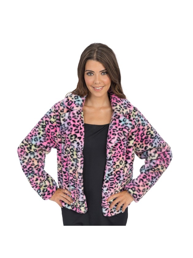 WOMAN MULTICOLOR LEOPARD JACKET S