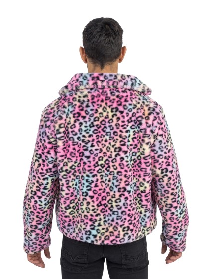 VESTE IMPRIME LEOPARD MULTICOLORE HOMME M