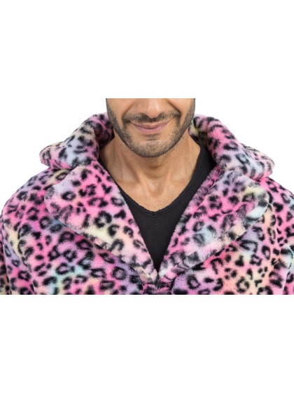 VESTE IMPRIME LEOPARD MULTICOLORE HOMME M