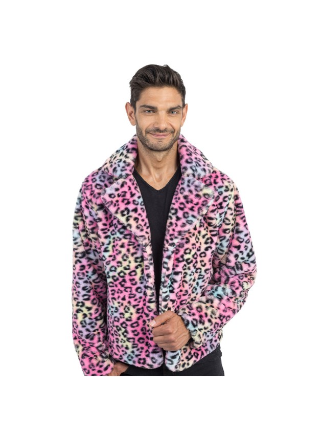 MAN MULTICOLOR LEOPARD JACKET XXL