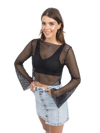 TOP NETZ SCHWARZ S-M