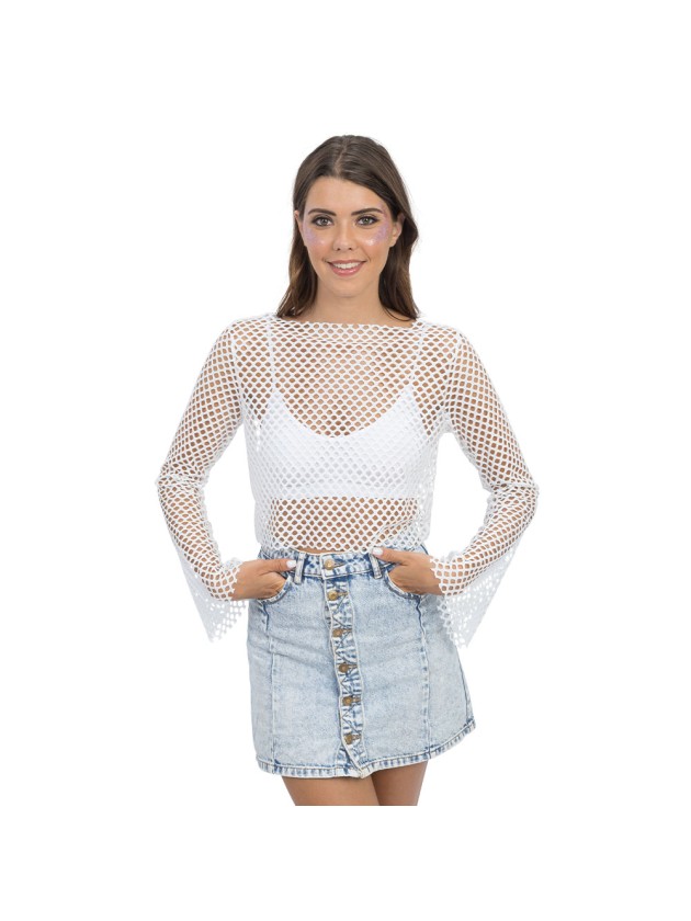 TOP NETZ WEISS L-XL