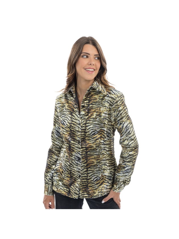HEMD TIGER GOLD PAILLETTEN FRAU L