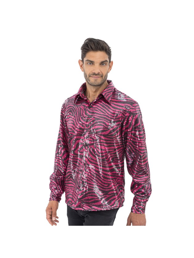 HEMD TIGER ROSA PAILLETTEN MANN M