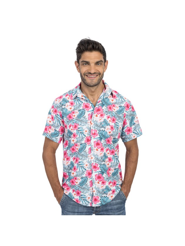 HEMD HAWAIENNE HIBISCUS M