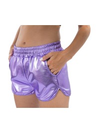 SHORT METALLISCH VIOLETT L