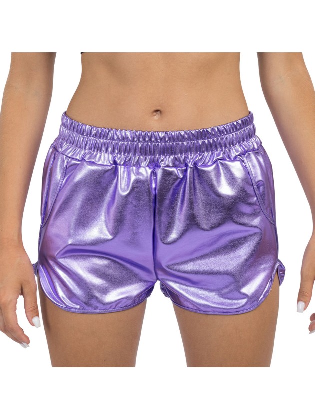 SHORT METALLISCH VIOLETT M