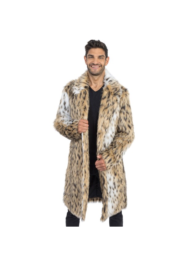 LANG MANTEL KUNSTFELL ANIMAL M
