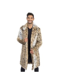LANG MANTEL KUNSTFELL ANIMAL XL