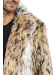 LANG MANTEL KUNSTFELL ANIMAL XL