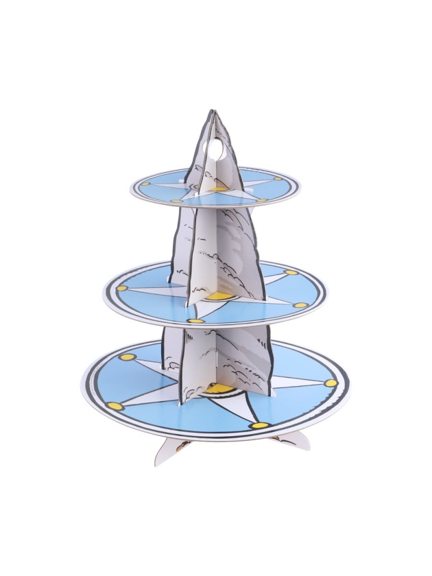 PAPER MENHIR CUPCAKE STAND ASTERIX® DIA 30.5CM/24.5CM/18CM X 33CM