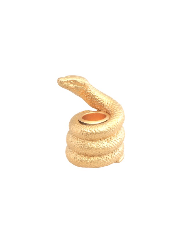 BOUGEOIR SERPENT DORE DIA 5.5CM X 7.5CM