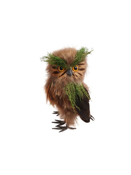 HIBOU DE FORET MOYEN 12CM X 10CM X 20CM