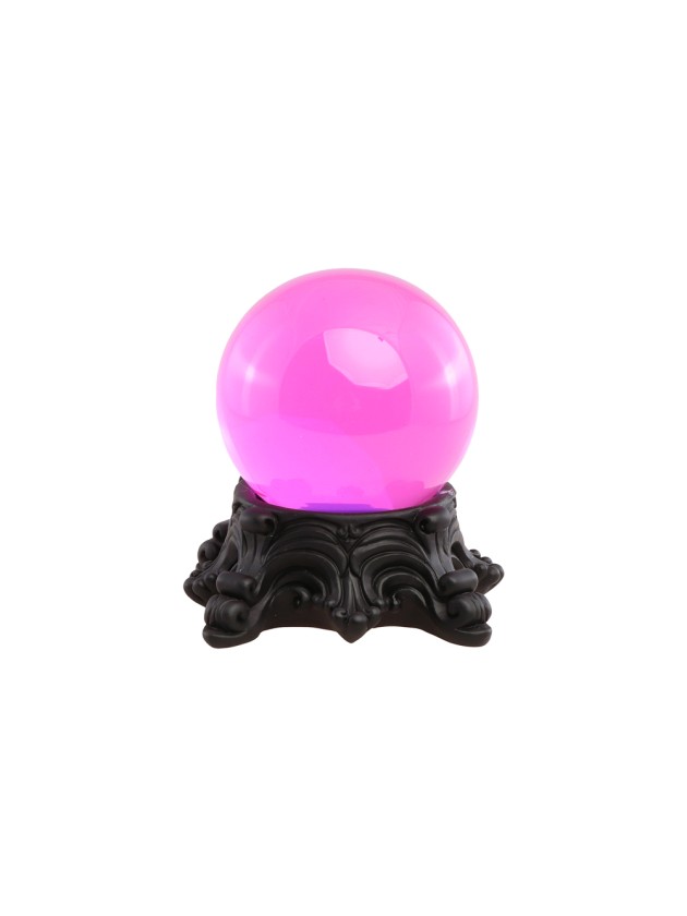 BOULE DE CRISTAL VIOLET 12CM X 12CM X 13.5CM