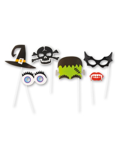 KIT PHOTO BOOTH HALLOWEEN 6 PIECES 