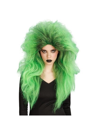 PERÜCKE AUS HEXE HAAR GRÜN 65CM