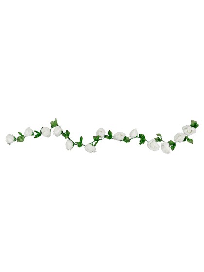GUIRLANDE ROSES BLANC 220CM