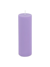 LILAC FLUTED PILLAR CANDLE DIA 5CM X 15CM