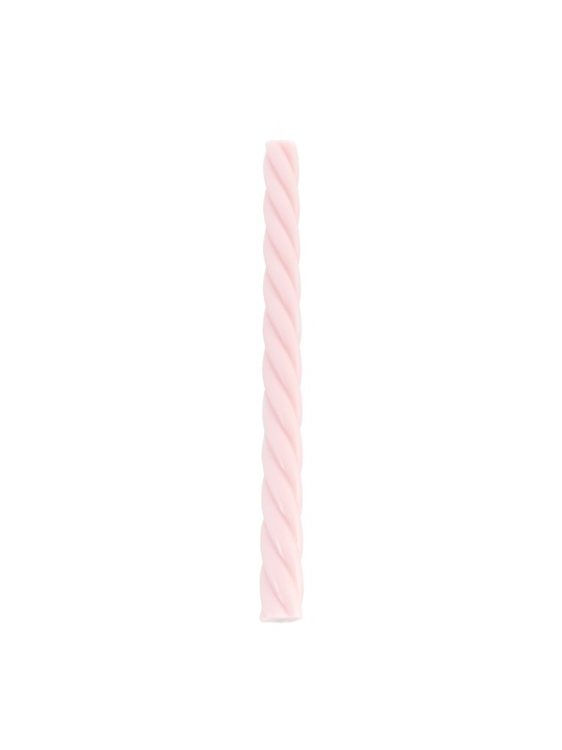 SET 2 FACKELKERZEN GEDREHT ROSA NUDE DIA 2.2CM X 26CM