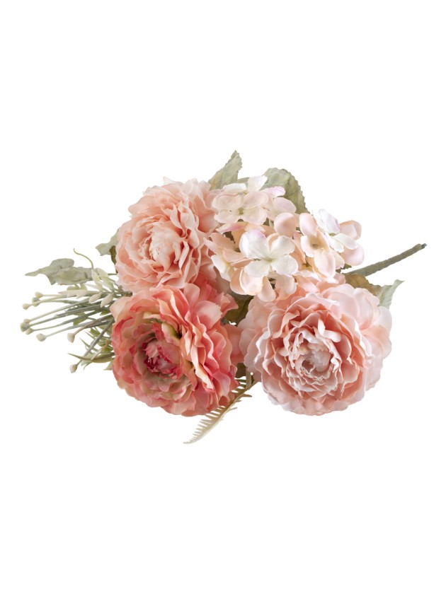 BUNCH OF 3 PINK RANUNCULUS 32CM