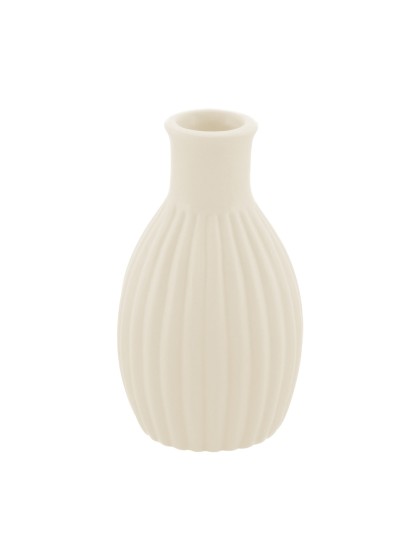 MINI NUDE PINK STRIPED CERAMIC VASE DIA 4.5CM X 8.5CM