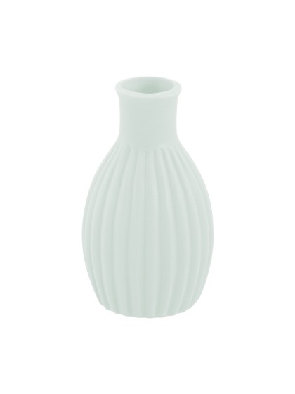 MINI VASE KERAMIK GERILLT GRÜN SALBEI DIA 4.5CM X 8.5CM