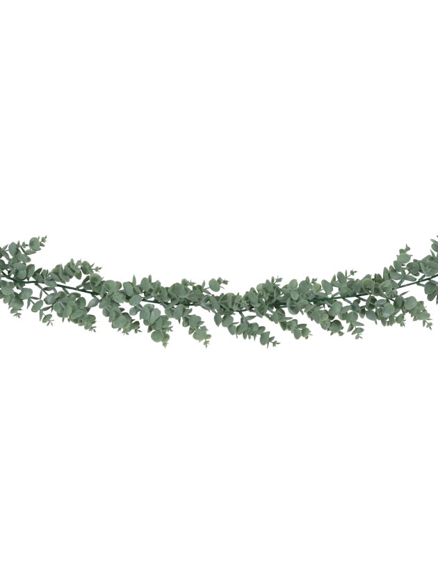 GIRLANDE EUKALYPTUS BROSSEE WEISS 180CM
