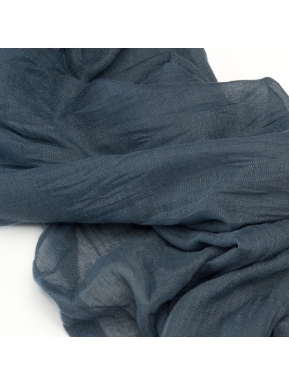 CHEMIN DE TABLE XL GAZE BLEU DENIM 90CM X 3M