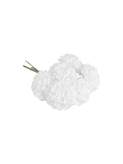 6 WHITE MINI HYDRANGEA 10CM X 4CM X 14CM