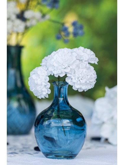 6 WHITE MINI HYDRANGEA 10CM X 4CM X 14CM