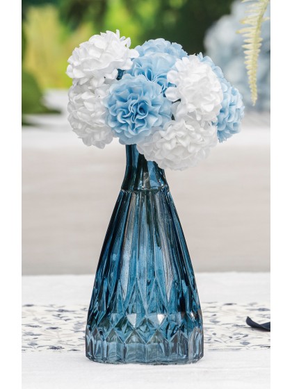 6 LIGHT BLUE MINI HYDRANGEA 10CM X 4CM X 14CM