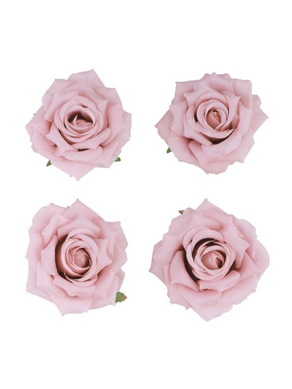 4 TETES DE ROSE ROSE PASTEL DIA 9.5CM X 5.5CM