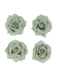 4 ROSENKOPF GRÜN SALBEI DIA 9.5CM X 5.5CM