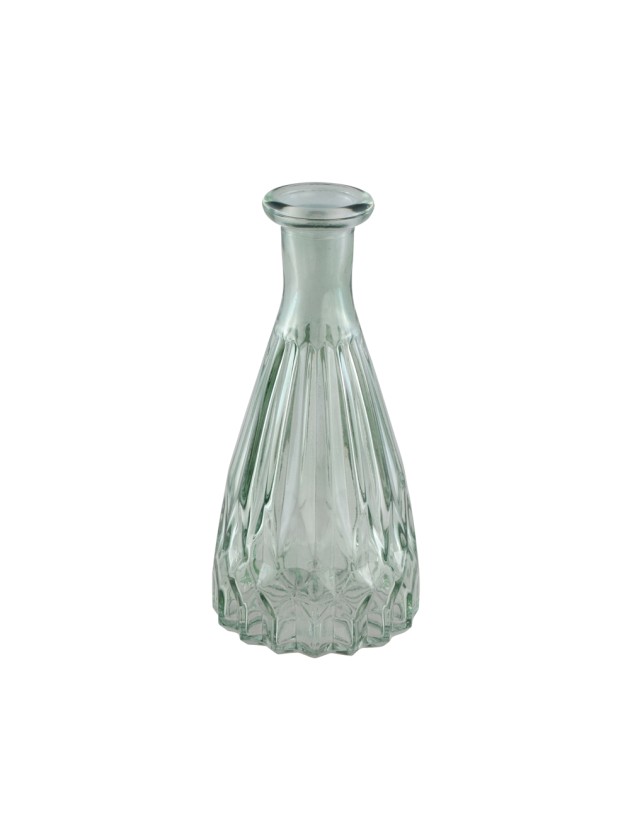 VASE ALEXANDRINE VERRE VERT SAUGE DIA 6.8CM X 14.5CM