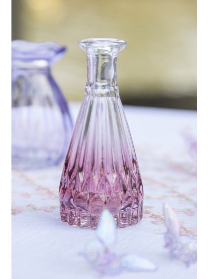 MINI VASE ALEXANDRINE GLAS DEGRADE ROSA BLUSH DIA 5CM X 10.7CM