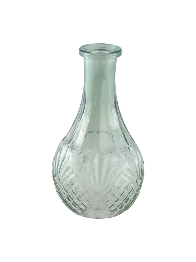 VASE CATHERINE GLAS GRÜN SALBEI DIA 10CM X 18CM