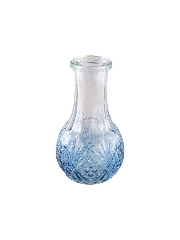 VASE GLAS ALBERTINE DEGRADE BLAU DIA 7.8CM X 13.6CM