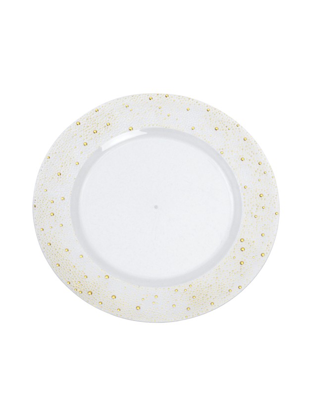 SHEHERAZADE CLEAR PS CHARGER PLATE DIA 33CM