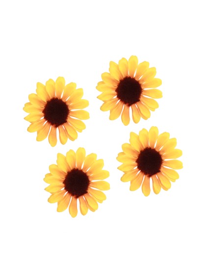 SET 4 SONNENBLUMEN GELB DIA 10CM X 1.5CM