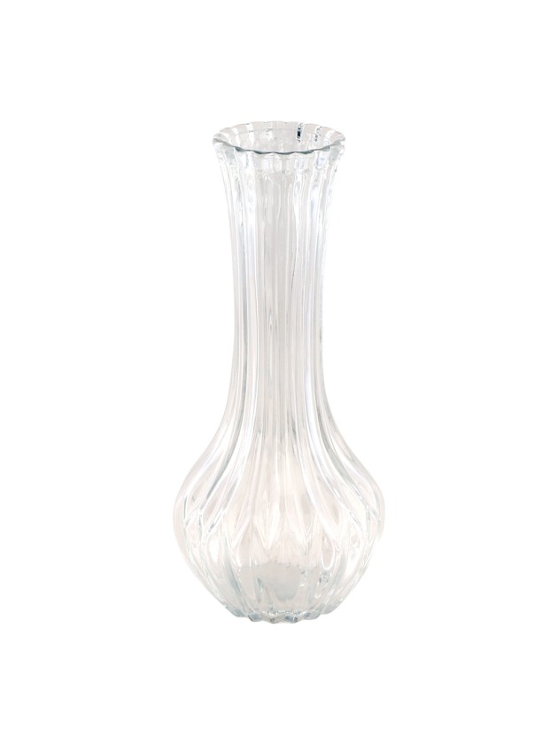 VASE VICTORIA GLAS TRANSPARENT DIA 10CM X 22.5CM