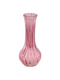 NYMPHEA PINK VICTORIA GLASS VASE DIA 10CM X 22.5CM