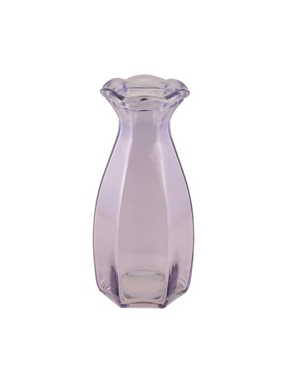 LILAC COROLLE GLASS VASE DIA 9.2CM  X 8.3 CM X 20CM