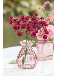 NYMPHEA PINK COROLLE MINI GLASS VASE DIA 7CM X 9CM