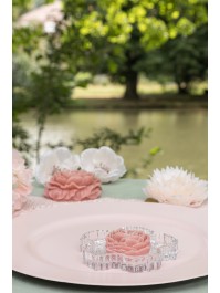 6 NYMPHEA PINK CAMELLIA CANDLES DIA 5.8CM X 2.4CM