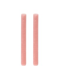 SET 2 NYMPHEA PINK TAPER RUSTIC CANDLES DIA 2.5CM X 25CM