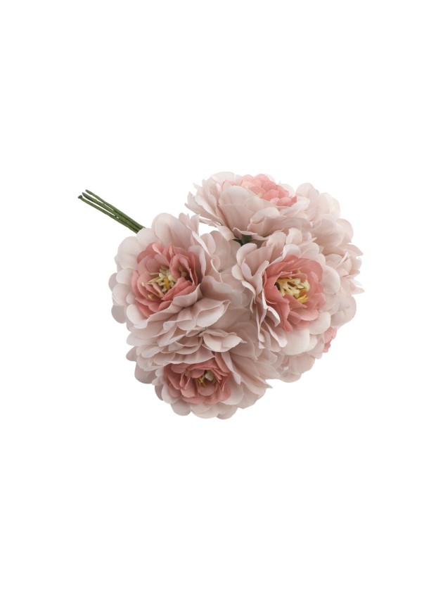 MINI BLUMENSTRAUSS KAMELIE ROSA BLUSH 11CM X 8CM X 13CM