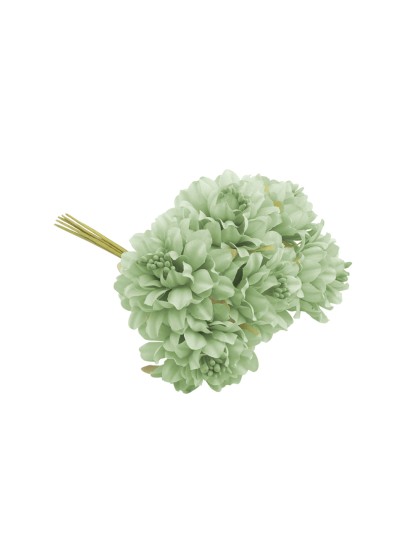 MINI SOFT MINT ZINNIA BUNCH 9.5CM X 5.5CM X 12.5CM