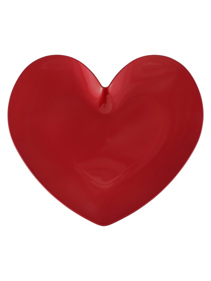 TELLER AUS PRESENTATION PP FORM HERZ ROT 35.4CM X 33CM